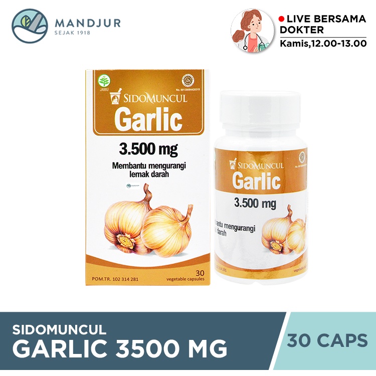 Jual Sido Muncul Garlic Kapsul Herbal Ekstrak Bawang Putih Shopee Indonesia