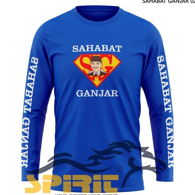 Terbaru kaos baju lengan panjang sahabat ganjar tshirt ganjar pranowo