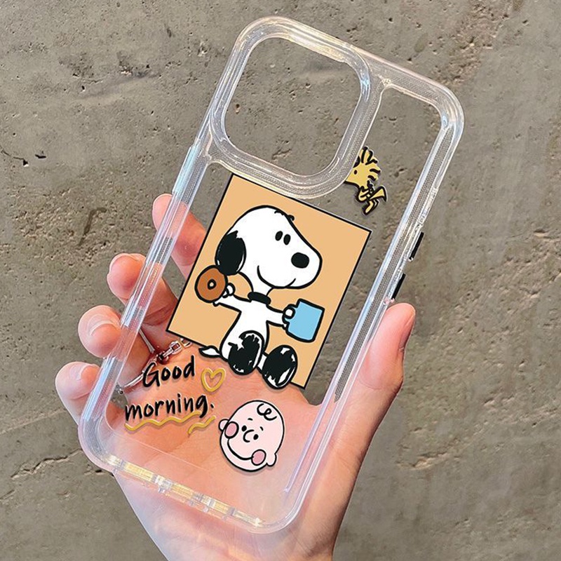 Lucu Minum Dong Soft Phone Case Kompatibel Untuk IPhone Casing14 11 13 12 Pro XS Max X XR 78 6 6S Plus Shockproof Transparan TPU Cover