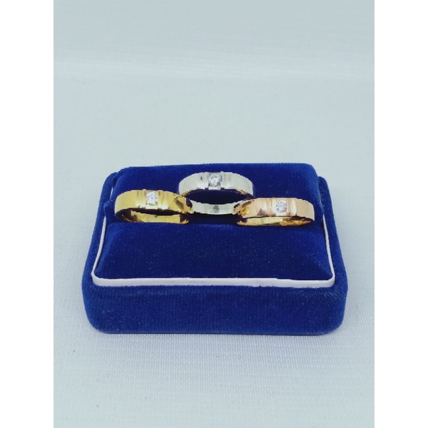 Cincin ring mp 1 wedding ring / cincin perak asli silver 925 lapis emas/ cincin fashion pria &amp; wanita terbaru