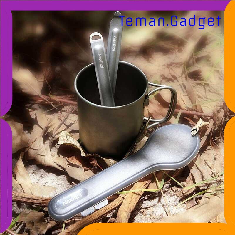 TG - DPR NexTool Sendok dan Garpu Camping Separable Portable Titanium - KT5525
