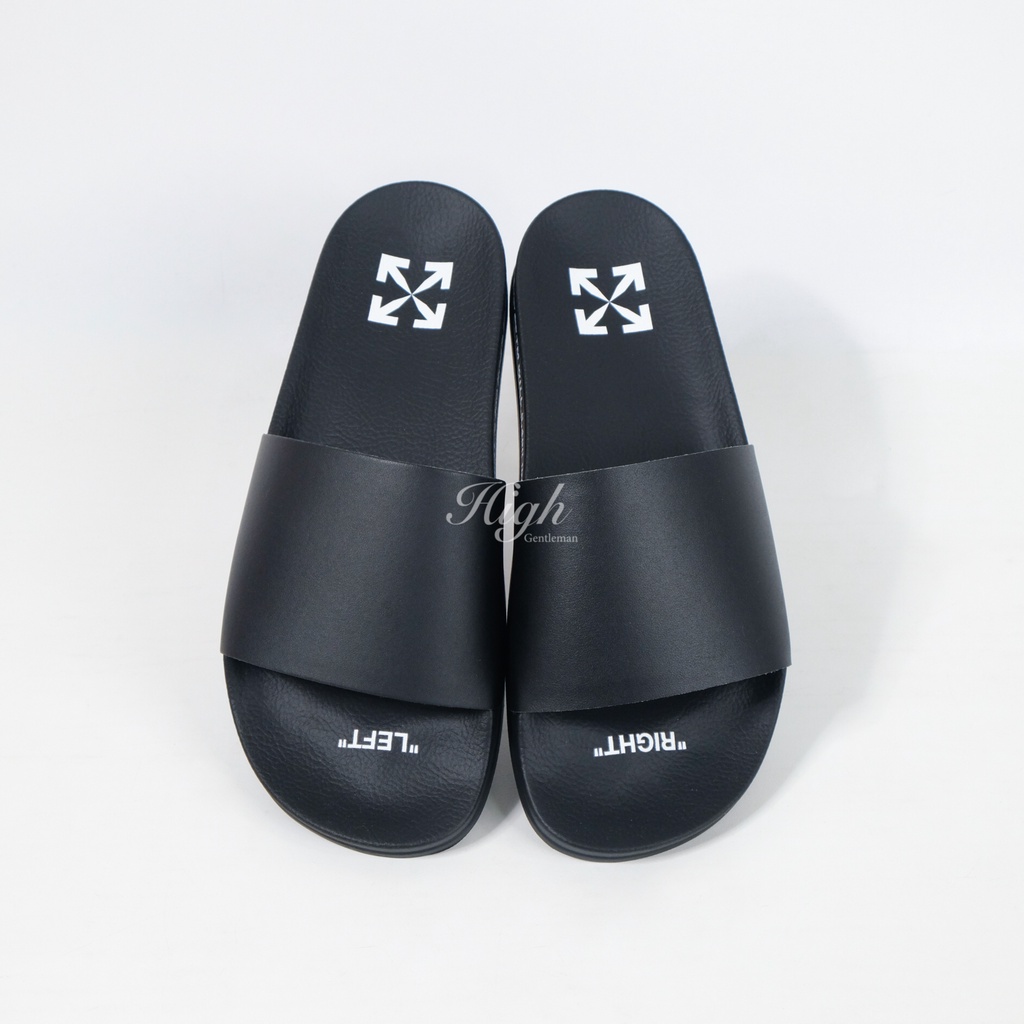 OW SS22 Men Industrial Belt Slider Black/White 100% Authentic