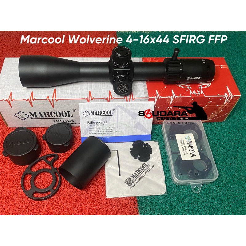Teleskop MARCOOL WOLVERINE 4-16X44 SFIRG FFP titik dot Nyala Tengah TERBARU | Telescope MARCOOL WOLV