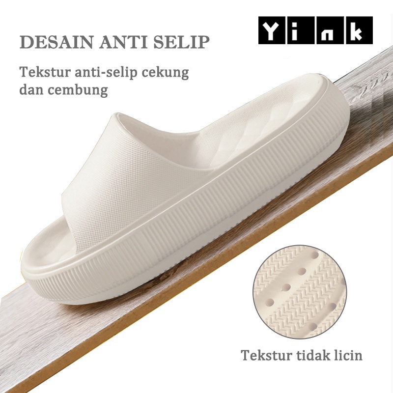 Yink Sandal Bear Jelly Sendal Wanita EVA Korean Import Terbaru 2022 Slipper Bahan Tebal Empuk Super Soft / Sandal Soft Slippers Anti Slip Elastic Empuk / Sandal Slop Kamar Empuk Nyaman Tebal Berkualita