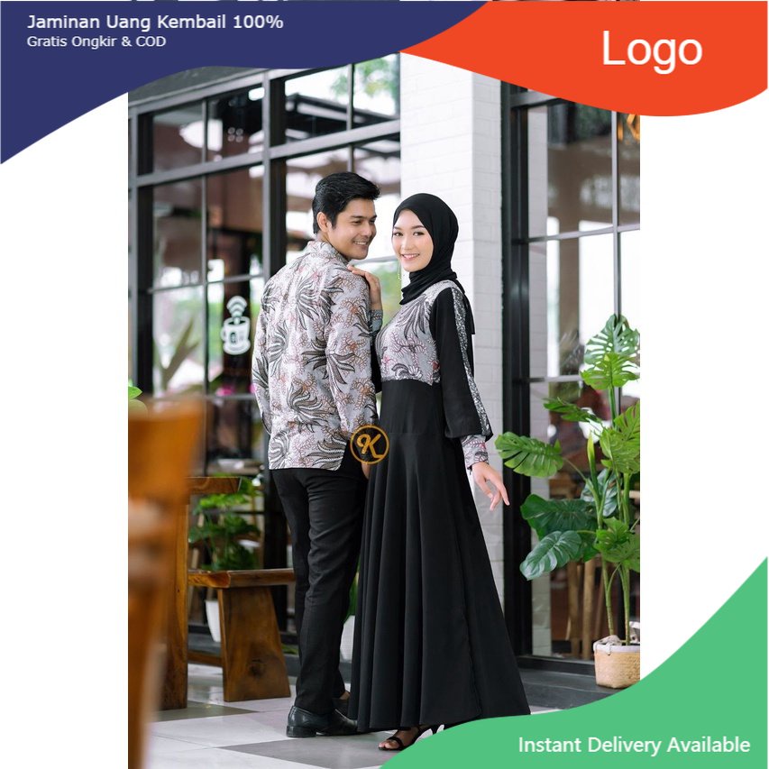 [Bisa COD] LJM-BAJU BATIK COUPLE GAMIS DRESS KONDANGAN KEMEJA KELUARGA MODERN FASHION MUSLIM WANITA 