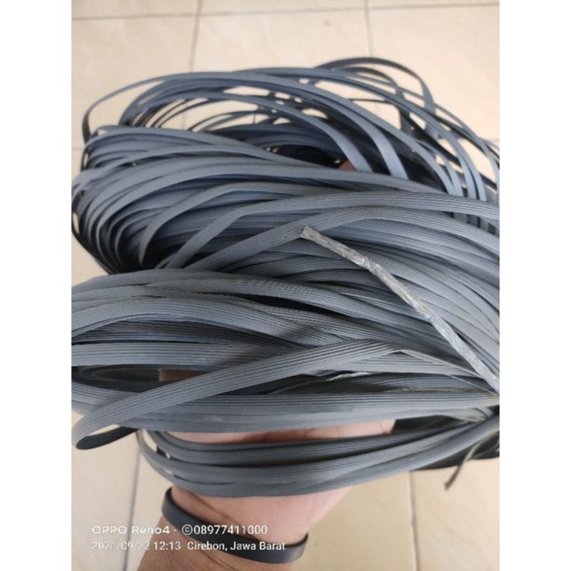 Ikatan Rotan Sintetis Pipih Lasio 1 Kg Warna Grey