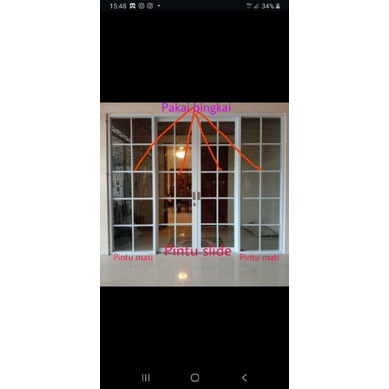 Pintu UPVC - sliding dan kaca tempered