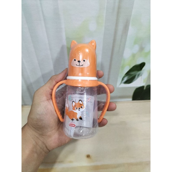 Paket Botol Susu Karakter Lucu(Botol+Nipple+Gagang+Sedotan)BPA Free 250 Ml/125 Ml 2418