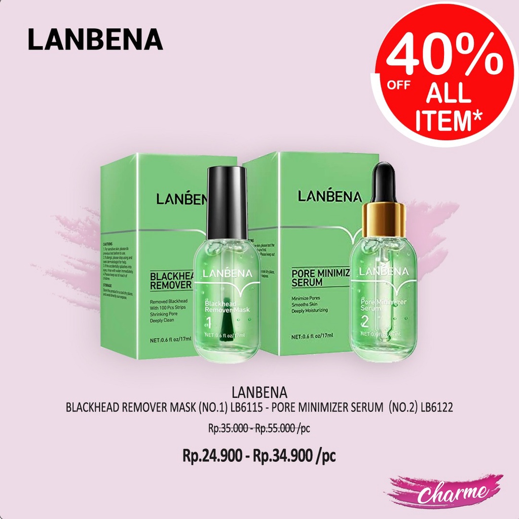 (READY &amp; ORI) LANBENA BLACKHEAD REMOVER MASK &amp; PORE MINIMIZER SERUM LB 6115 6122