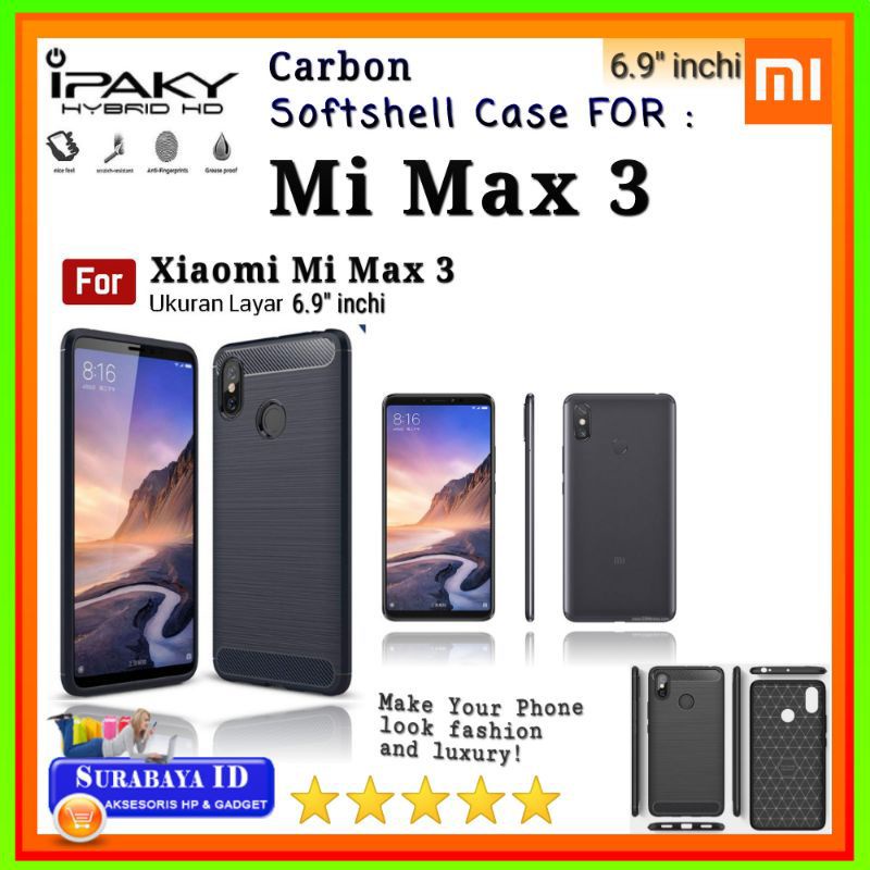 Casing Case Xiaomi Mi Max 3 (6.9"inchi) | Soft Case iPaky Xiaomi Mi Max (Mi Max 3)