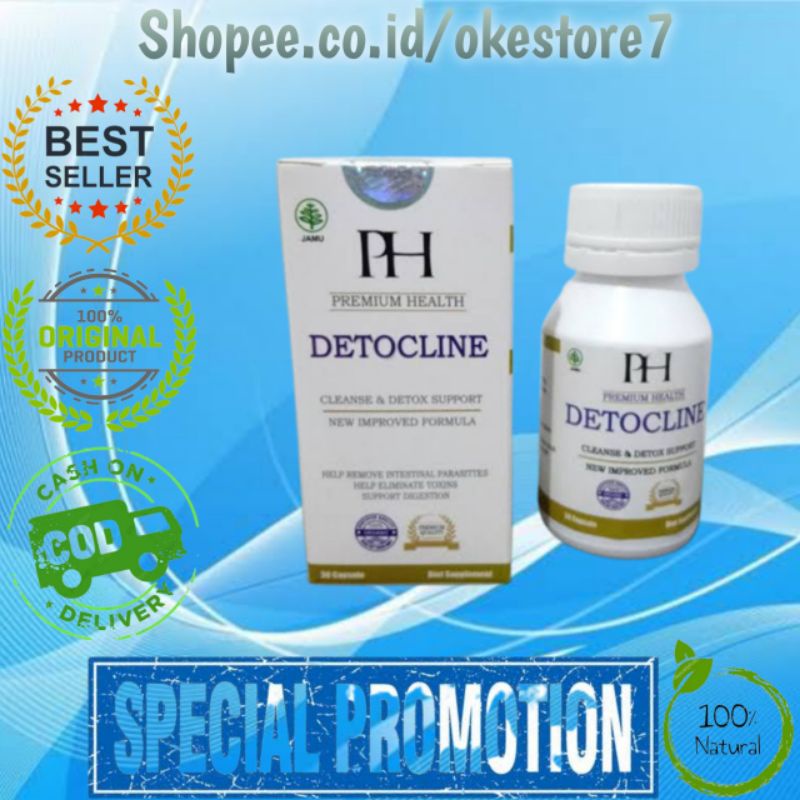 Obat Detocline Suplemen Asli - Detocline Obat Pembasmi Cacing & Parasit 100% Paling Ampuh dan Aman