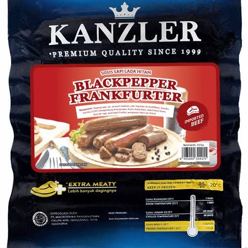 

kanzler sosis sapi lada hitam black pepper blackpepper frankfurter