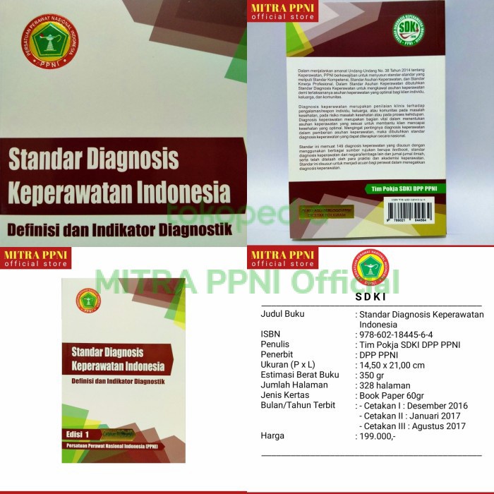 Hot Sale Buku Sdki Ppni Ori Standar Diagnosis Keperawatan Indonesia 1 Cetakan 3 Terbaru