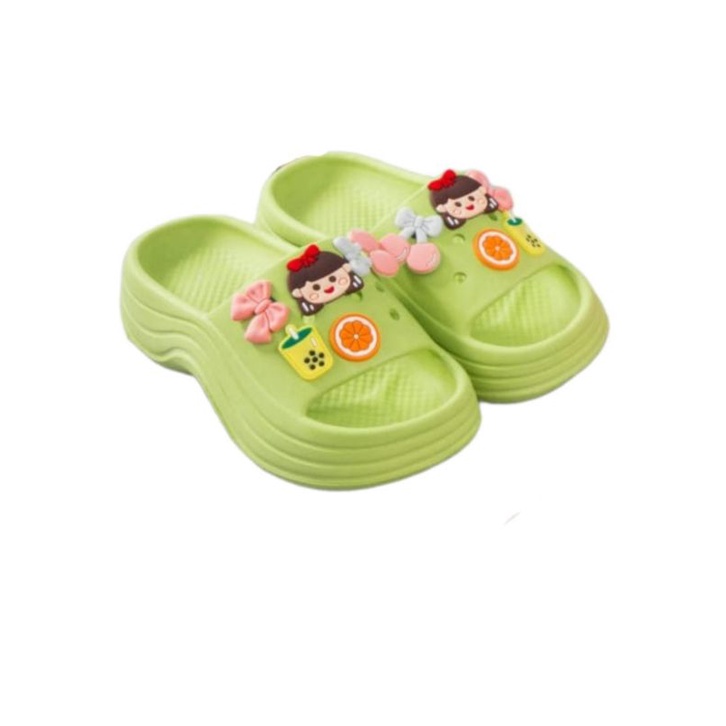 TERBRUSandal -SANDAL ANAK FUJI JIBBITZ VIRAL EVA SENDAL SELOP baim ANAK PEREMPUAN 7806-1T (30-35) - 