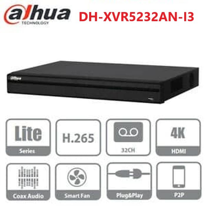 DVR DAHUA 32CH 32 Channel 2MP 5MP DH-XVR5232AN-I3 H.265 Garansi Resmi