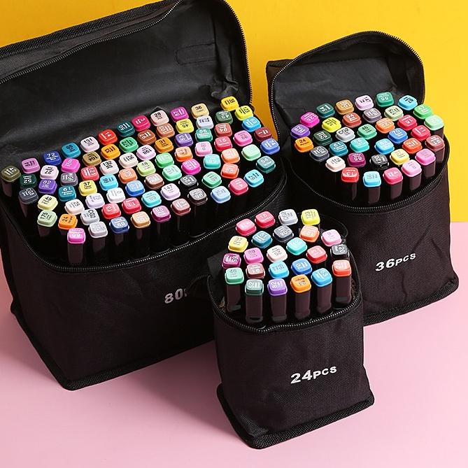 

<S-8.U☎> WD TouchFive 24/36/48/60/80 Warna Sketsa Spidol Umum General Marker Set Animation Markers / Twin Market Set Spidol bisa cod