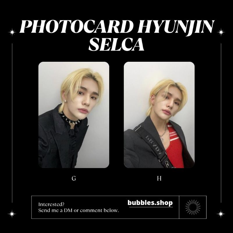 PHOTOCARD UNOFFICIAL HYUNJIN STRAYKIDS SELCA