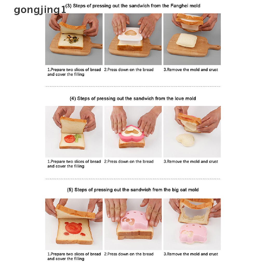 Ggg Teddy Bear Cetakan Sandwich Cetakan Bento Lunch Sandwich Bread Mold Pemotong Roti Sandwich Shapers Maker Untuk Anak ID