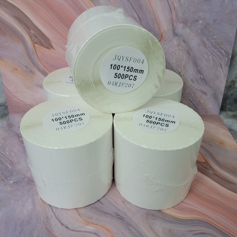 KERTAS LABEL THERMAL SIZE 100x150CM ISI 500PCS