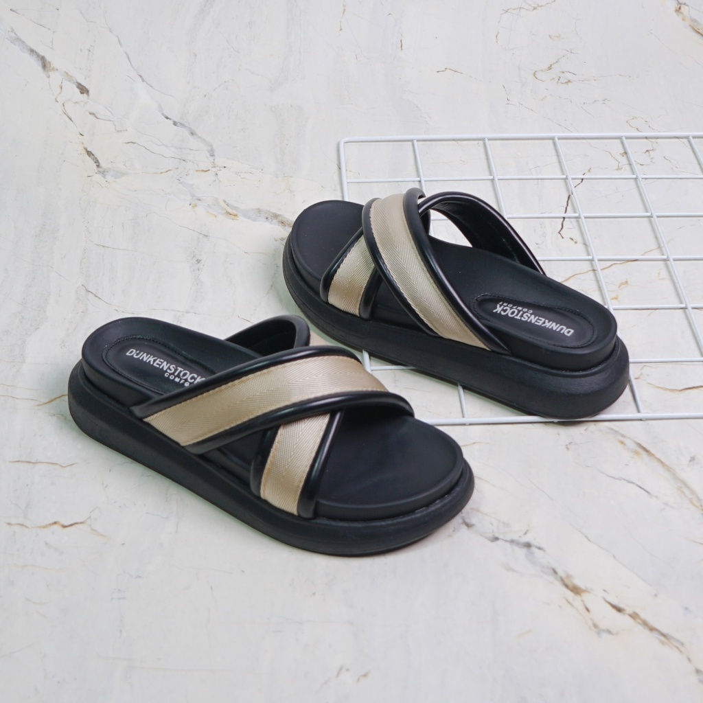 Dunkenstock ZOEY Sandal Selop Wanita sandal wedges model silang sandal empuk terbaru