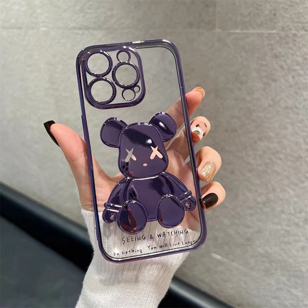 Mewah Kartun 3D Kub Case iPhone 14 Pro Max Plus Case iPhone 13 12 Pro Max 14lapisan Canggih Penuh Tertutup Shockproof Perlindungan Bening Soft Case