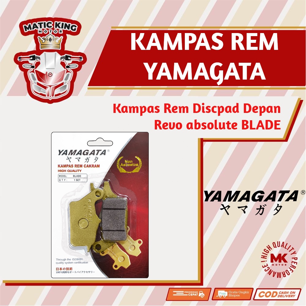 Kampas Rem Cakram Dispad Discpad Depan Honda  Revo absolute Fit Blade Old New Supra 125 injeksi Yamagata