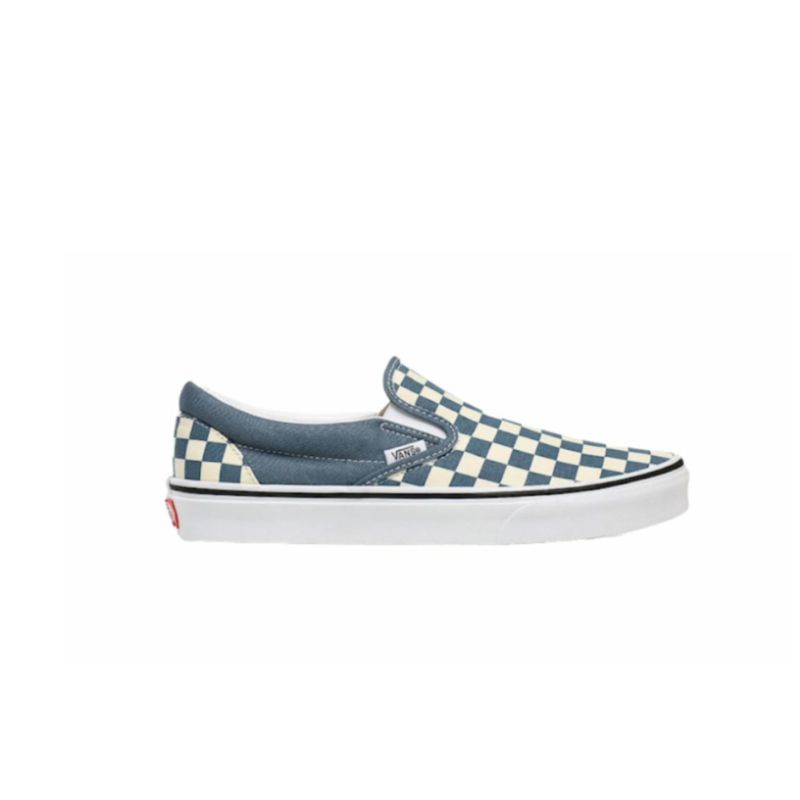 Sepatu Vans Slip On Checkerboard Blue Mirage Classic 100% Original