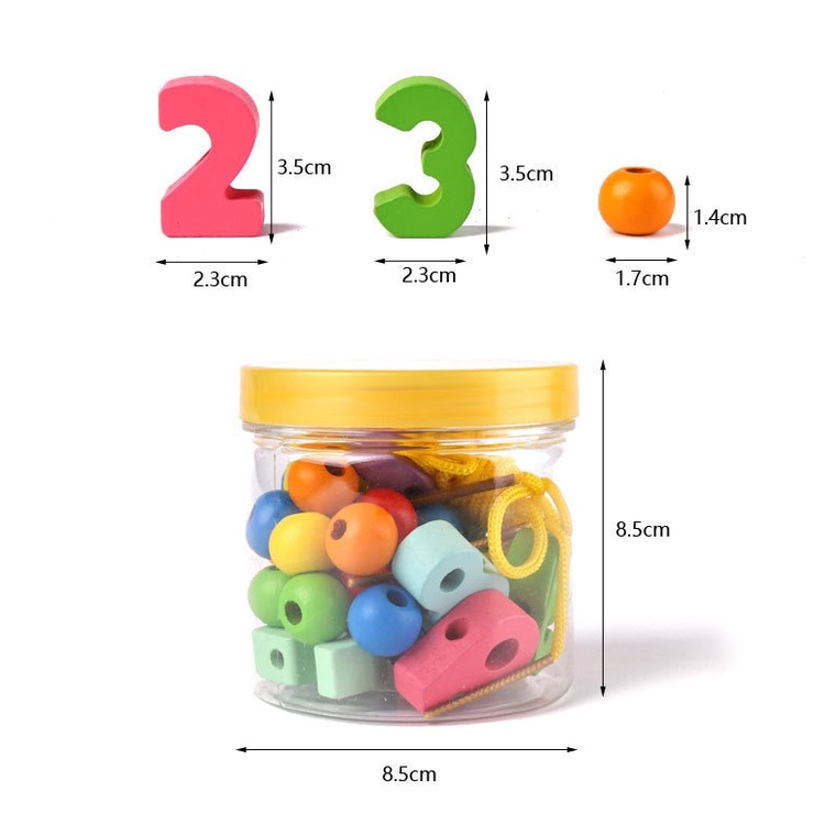 Meronce Digital Beaded Toys Meronce Angka Mainan Meronce Kayu Wooden Toys Mainan Kayu Montessori Sensory Play Mainan Montessori Anak