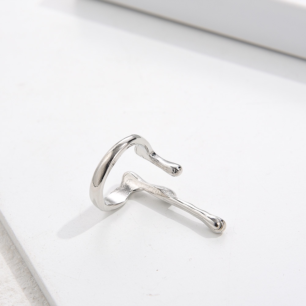 Ladies Vintage Logam Hip Hop Kepribadian Pesta Cincin Wanita Punk Tidak Teratur Cair Lava Jari Cincin Fashion Perhiasan Adjustable Terbuka Indah Hadiah