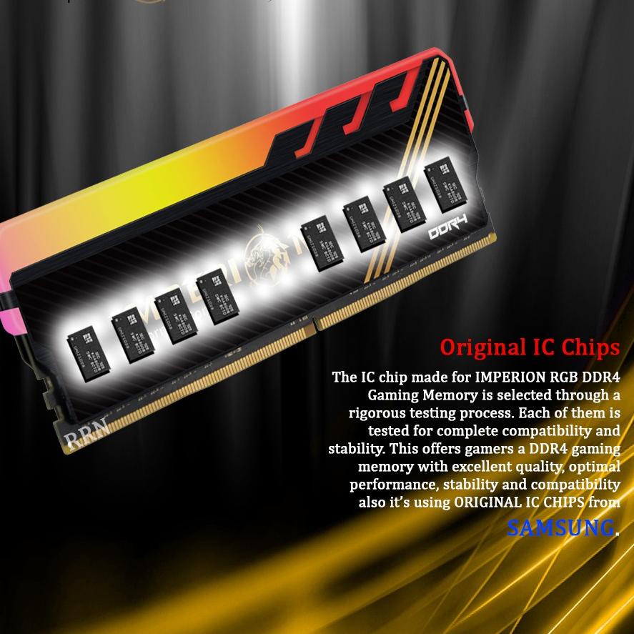 Terlaku.. RAM IMPERION RGB DDR4 16GB (2X8GB) 2666MHz KIT RAM PC RGB GAMING RESMI