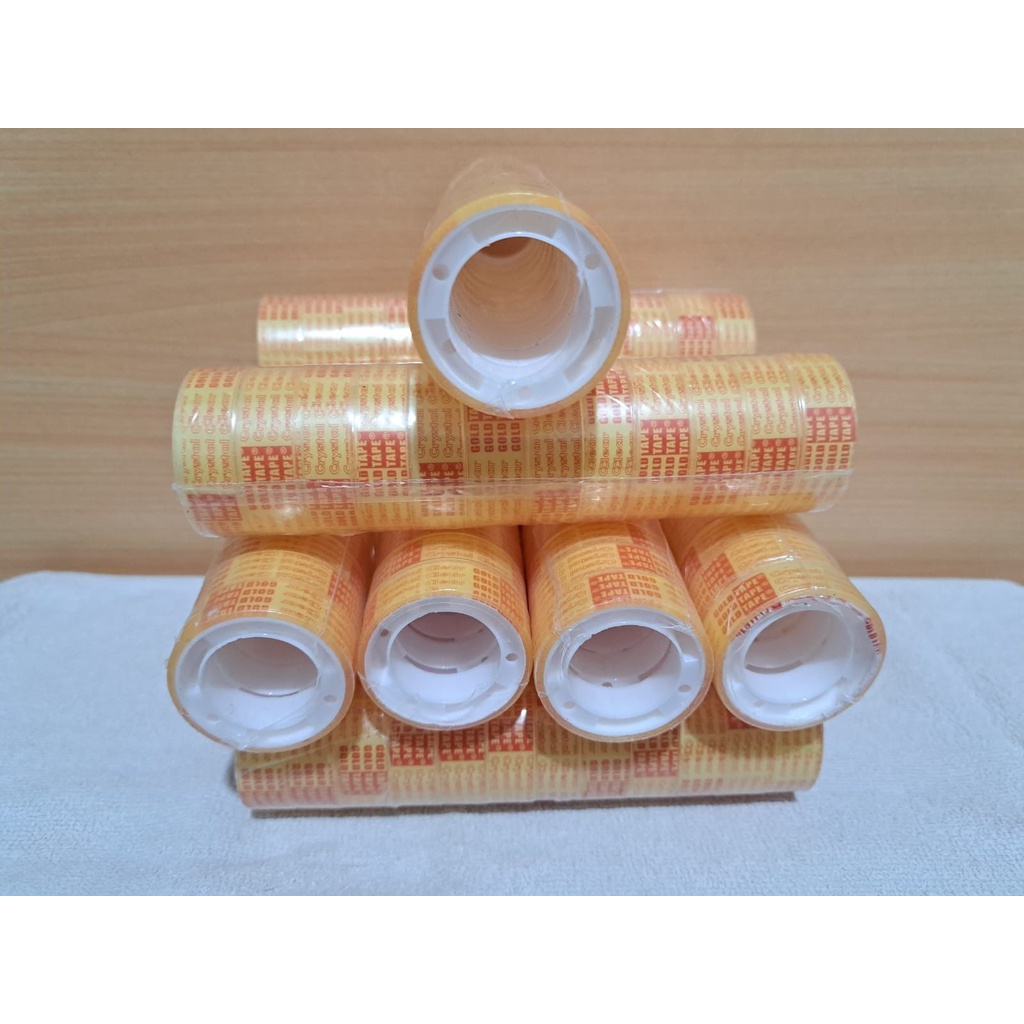 

Isolasi Gold Tape 1/2 Inc x 10m / Isolasi Kado / Solatip Kecil