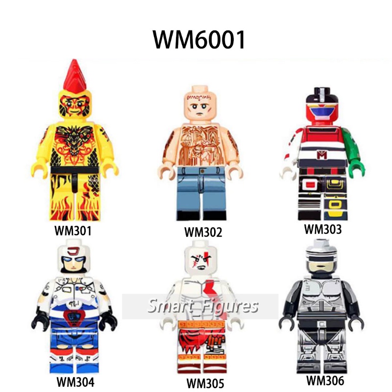 Bapak Incredible Minifigures Kratos RoboCop Michael J Scofield Godmars Puraresu Sanshirà Mini Figure Mainan Hadiah