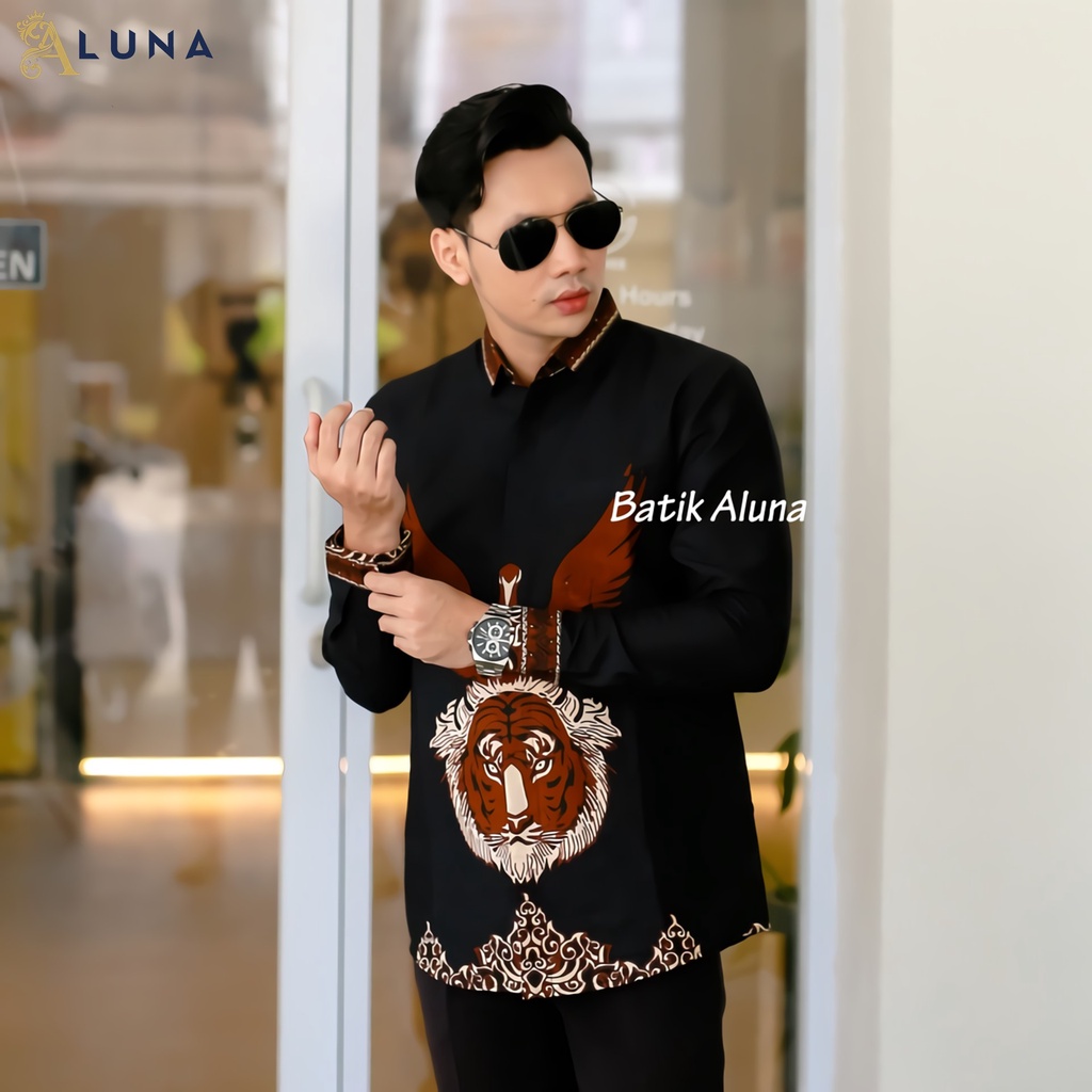 Baju Kemeja Batik Pria Cowok Lengan Panjang Slimfit Atasan Batik Premium Pria Cowok Batik Pekalongan Kekinian Original Modern Seragam Kantor Jumbo SBA 09