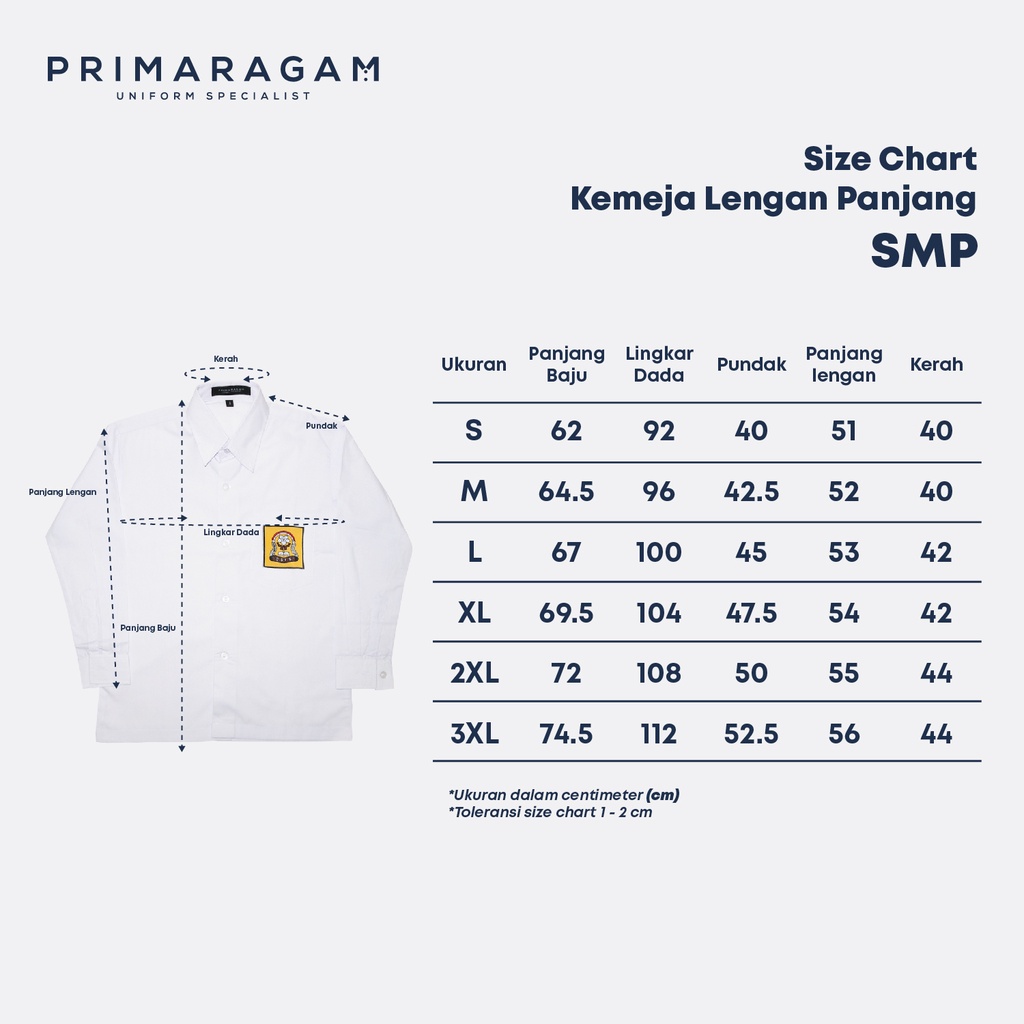 OBRAL BARANG CACAT Kemeja smp baju sekolah smp seragam smp baju seragam sekolah smp putih lengan panjang smp-001