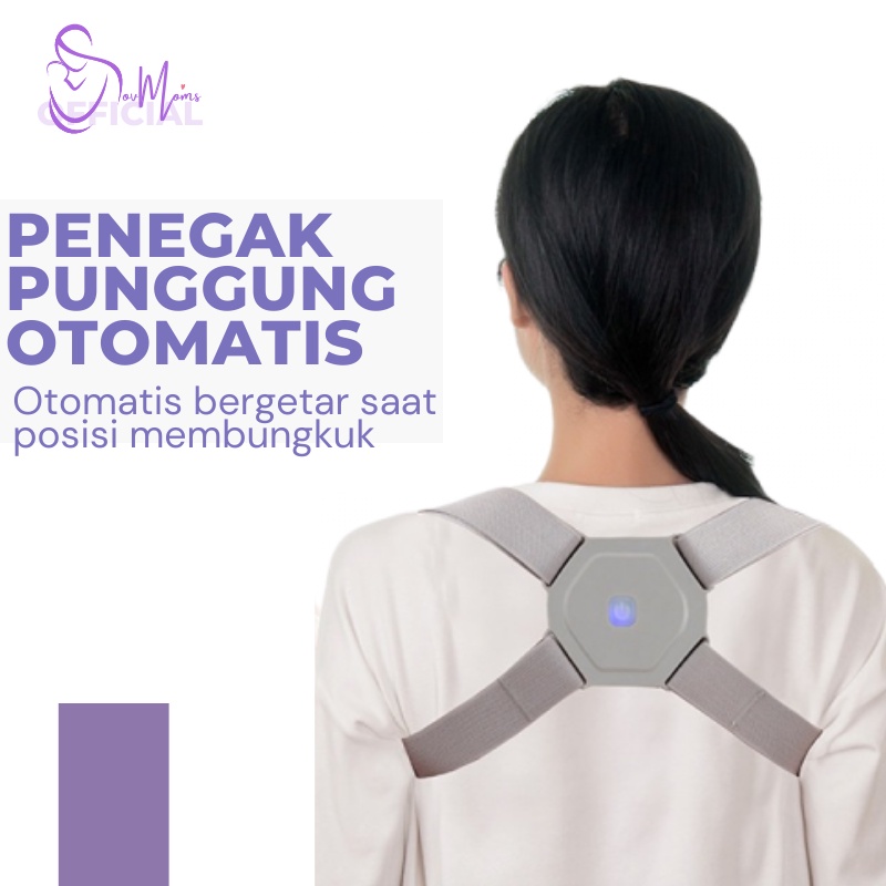 Penegak Punggung Wanita Pria Anak Posture Corrector Korektor Postur Punggung Bungkuk Alat Terapi Syaraf Kejepit Sensor Otomatis
