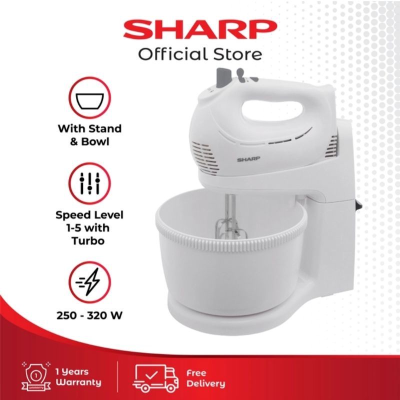 MIXER SHARP EM-S53-WH STAND MIXER SHARP white