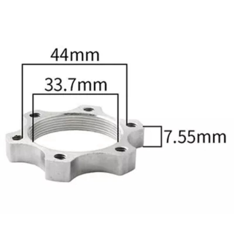 Adaptor cakram 44 mm rotor rem sepeda adapter 6 bolt baut piringan lipat mtb 44mm disc brake alloy