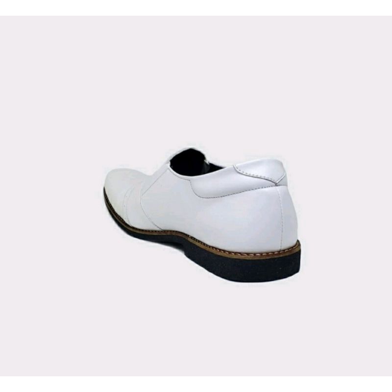 OXPORD Pria Big Size Shoes 43-44-45-46-47-48 Pantofel Kulit Putih Cowok Sepatu Slip On Perawat Akper JUMBO