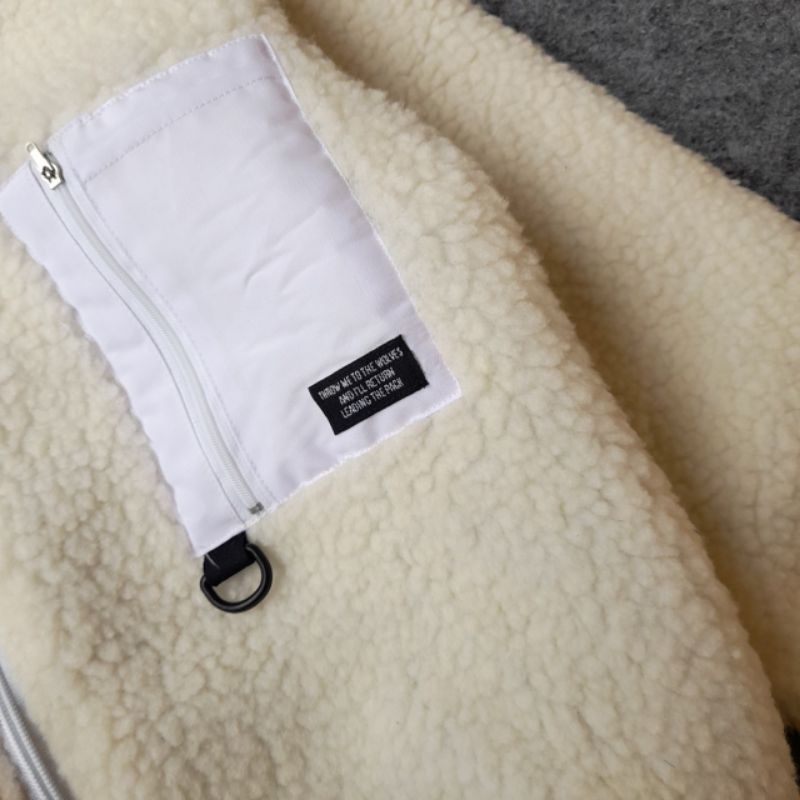 JACKET ZIPPER BULU SHERPA CROP CEWE ORIGINAL WOLV ALL SIZE