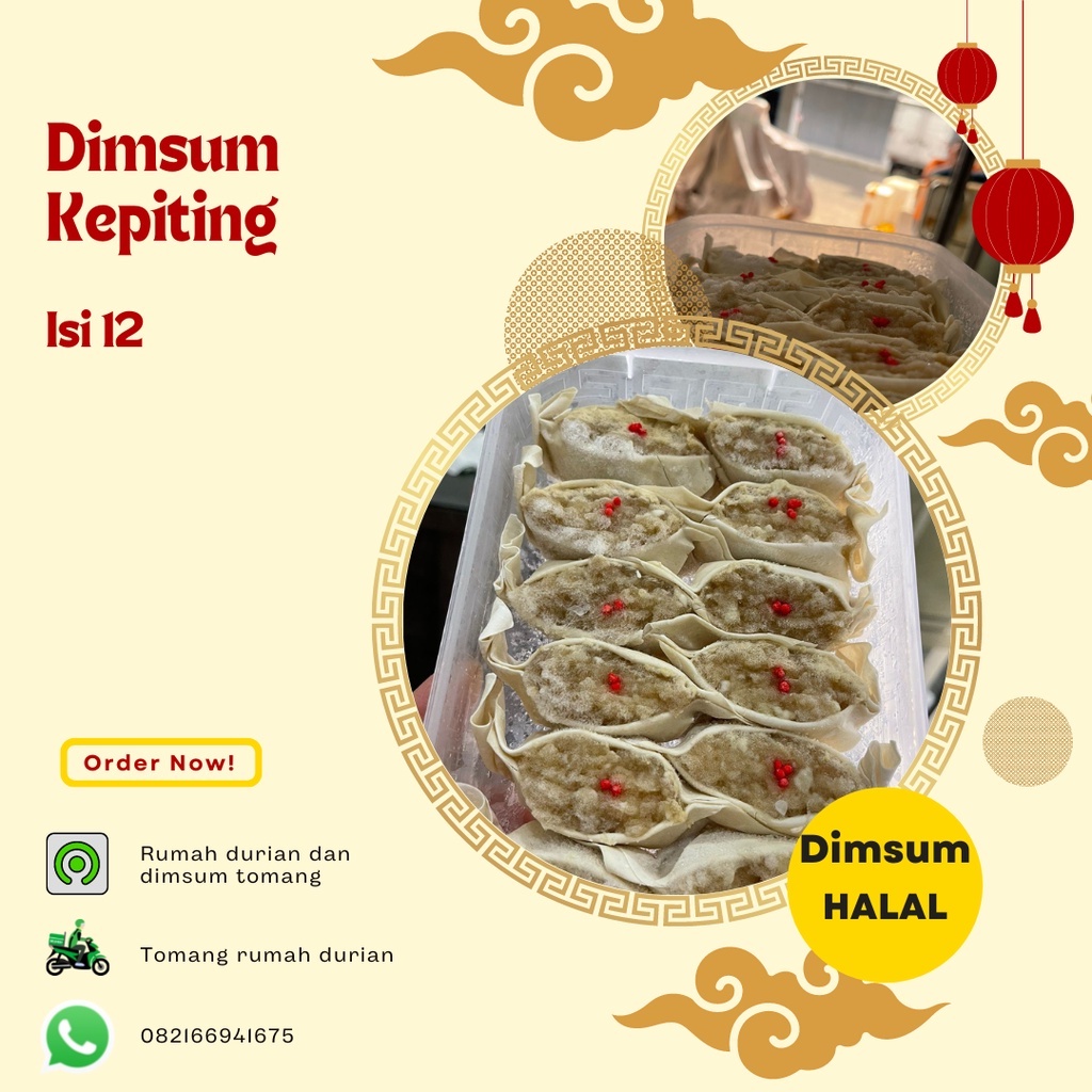 

Dimsum Siomay Kepiting laut isi 12 Lezat Frozen Medan Halal