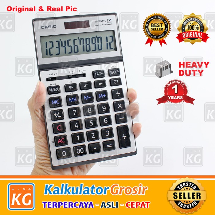

CASIO CALCULATOR JS 120TS KALKULATOR KANTOR OFFICE SETARA JS 20 B #ORIGINAL