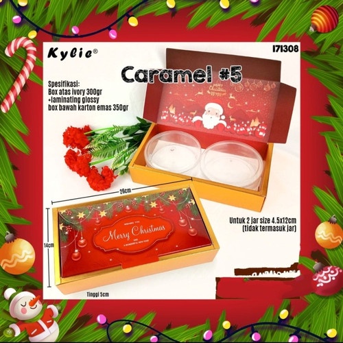 

Kardus dus box hampers natal Kylie Caramel#5