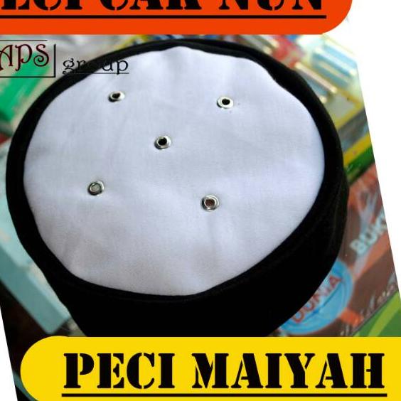 TOP PRODUCT Peci Cak Nun Maiyah Hitam Kombinasi Putih Original Termurah ♕ 869