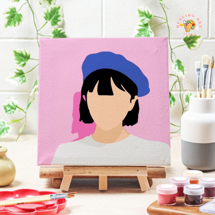 

Kanvas Paint By Number Lukisan Faceart Wajah Versi 2 Canvas 20X20 Cm