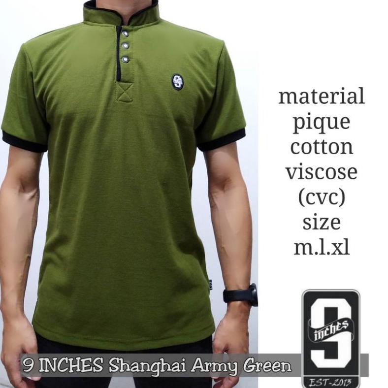 Hot - Baju Kaos Polo Shirt Kerah Sanghai Distro Pria Casual Premium Original 9 Inches Shanghai Soft 