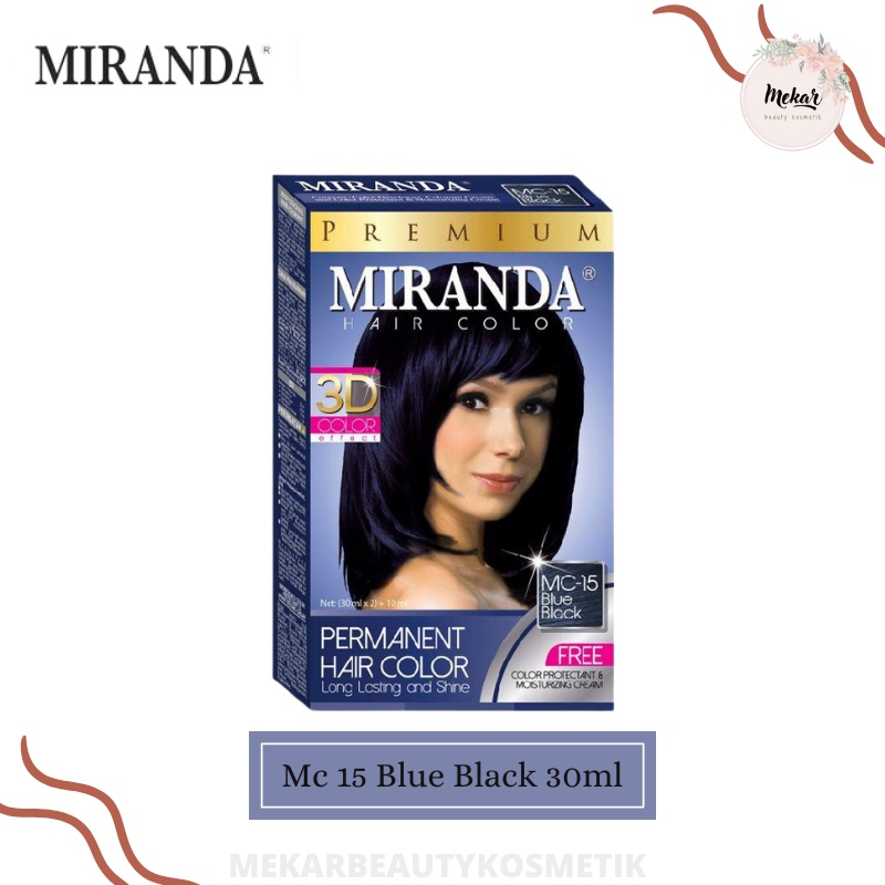 Miranda Hair Color Blue black MC-15 (30ML) | Semir Rambut | Pewarna Rambut Miranda | Cat Rambut