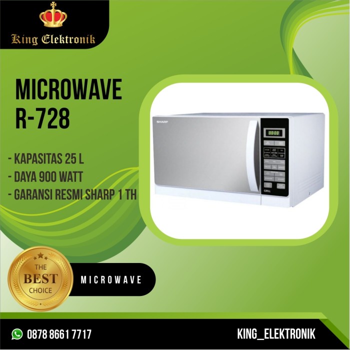 {OkaStore} Microwave Oven Sharp R 728 / Microwave sharp - Putih Berkualitas