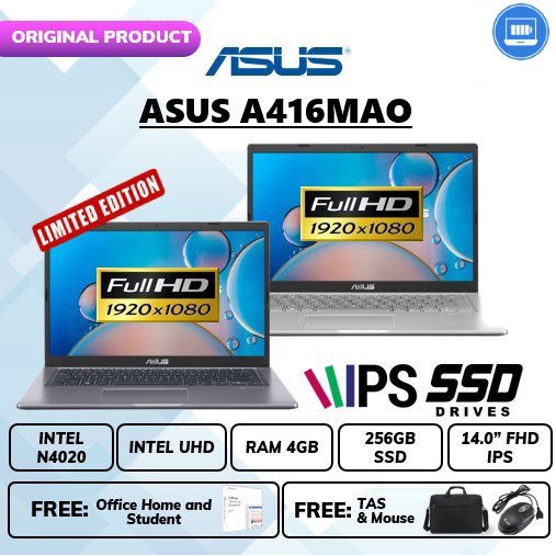 LAPTOP ASUS A416MAO INTEL CELERON N4020 14.0&quot;