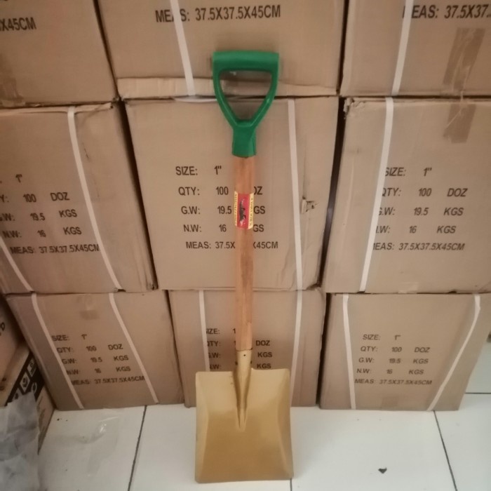 Sekop Sekop Pasir Kotak - Sekop Pasir Persegi Cap Buaya Gagang Kayu