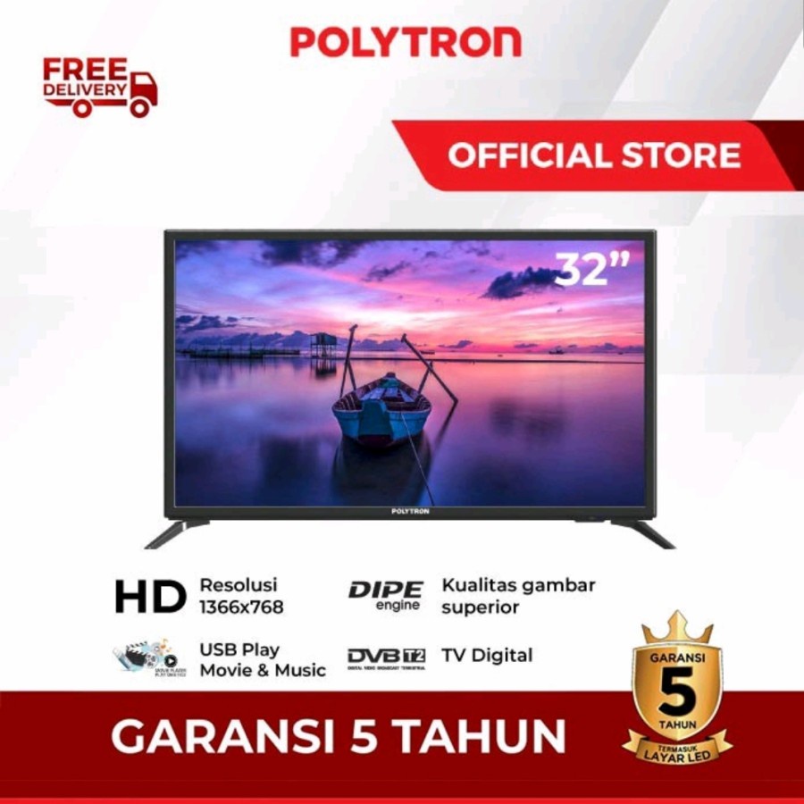 LED TV POLYTRON DIGITAL 32 INCH PLD 32V1853/ 32V1853
